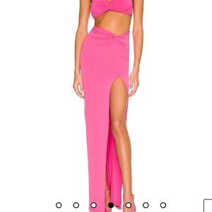 NOOKIE Jewel Skirt in Neon Pink
